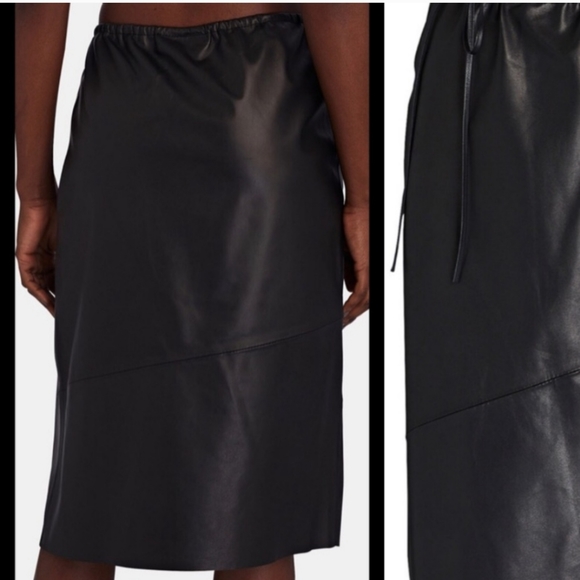 LAMARQUE black soft 💯 leather wrap skirt! L 🖤BRAND NEW! - Picture 9 of 9